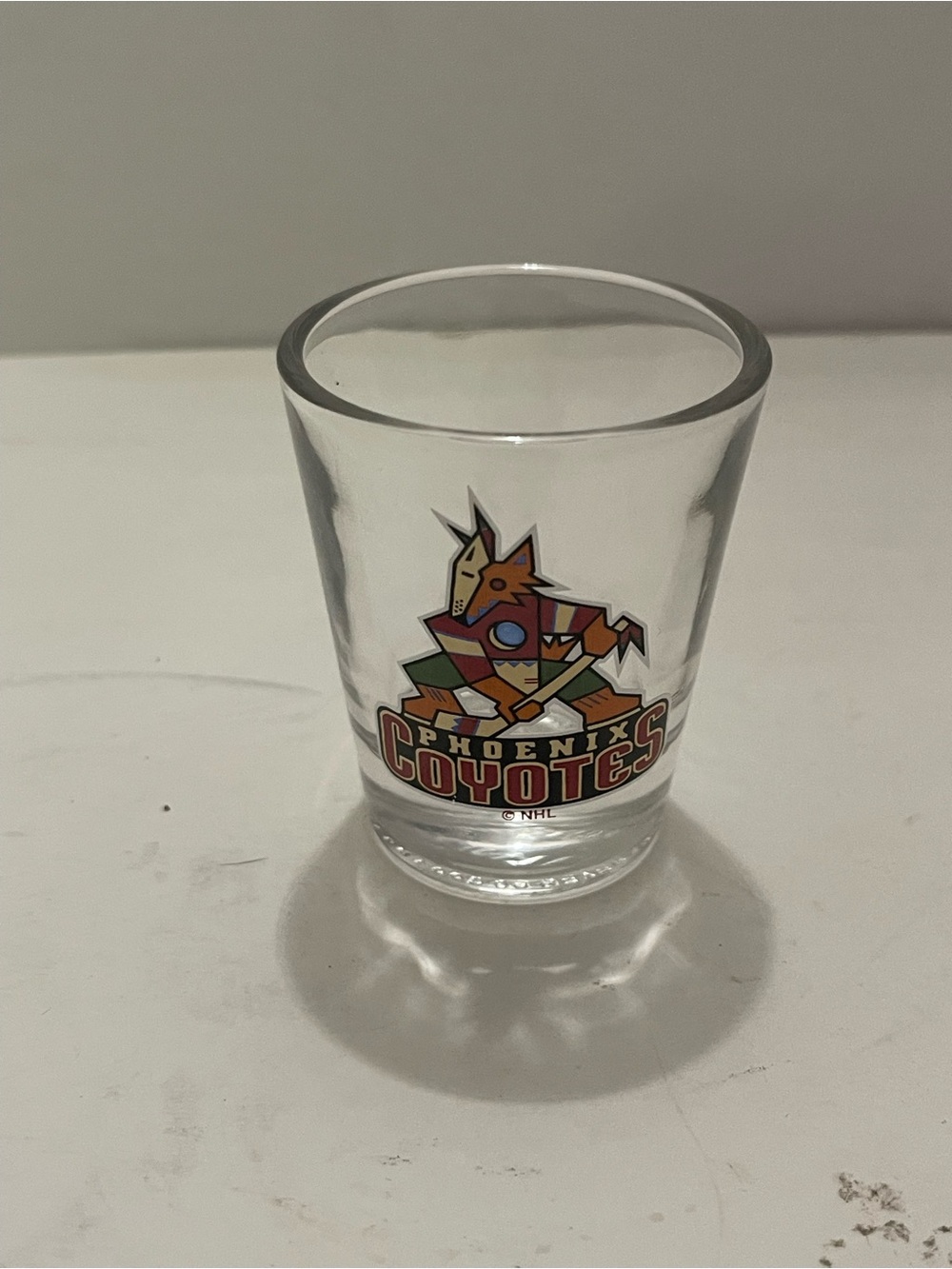 Vintage Phoenix Coyotes Shot Glass in Excellent Used Condition